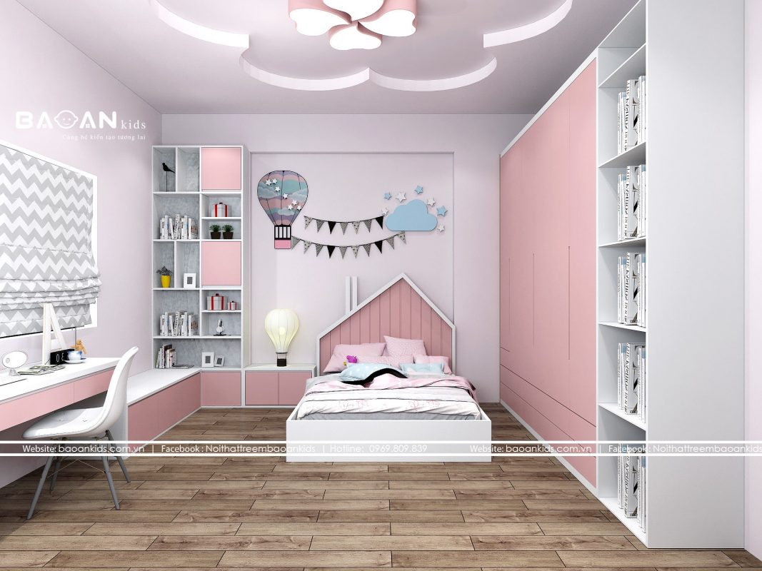 thiết kế phòng ngủ trẻ em mới nhất 2019