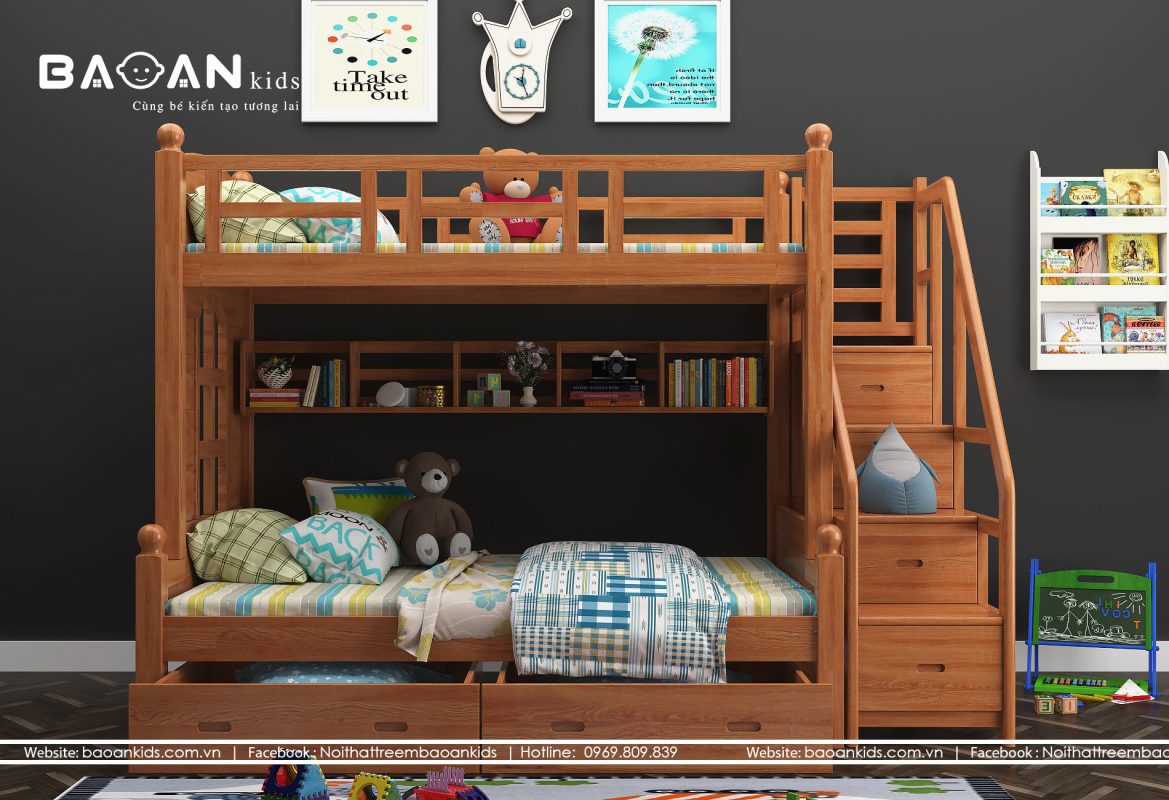 Mua giường tầng gỗ tự nhiên ở đâu? Liên hệ Nội thất Bảo An Kids để được tư vấn đặt hàng ngay hôm nay!