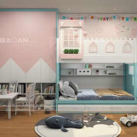 Thiết kế phòng ngủ đôi cho 2 bé – BG46