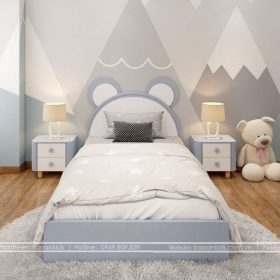 Giường ngủ tai gấu bé trai – GN14