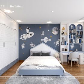 Phòng ngủ đẹp cho bé trai 20m2 – BT54