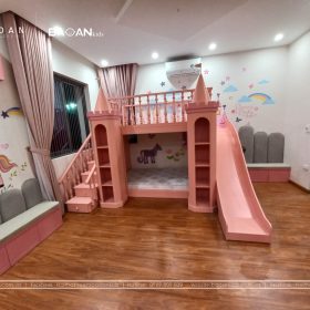 Lắp đặt phòng ngủ 2 bé gái – Chị Thúy Ngọc – Nguyễn Tuân
