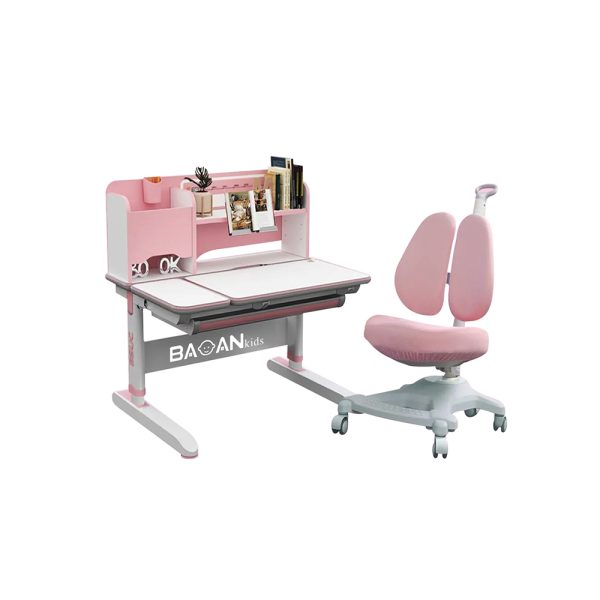 Bàn học chống gù lưng trẻ em BTM10 và Ghế GCG02